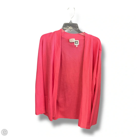 Cardigan By Anne Klein In Pink, Size: Xl