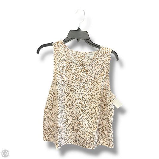 Top Sleeveless By J. Crew In Animal Print, Size: M