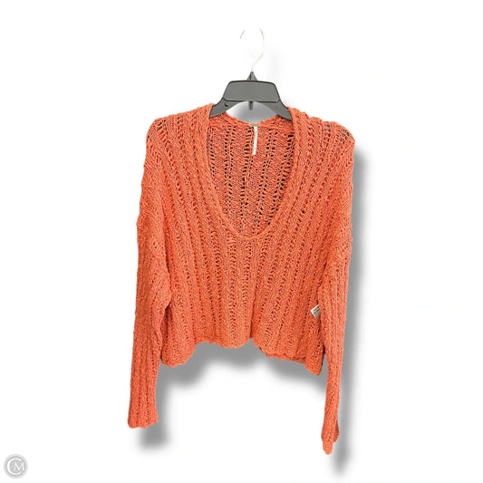 Top Long Sleeve By Free People In Orange, Size: Xs