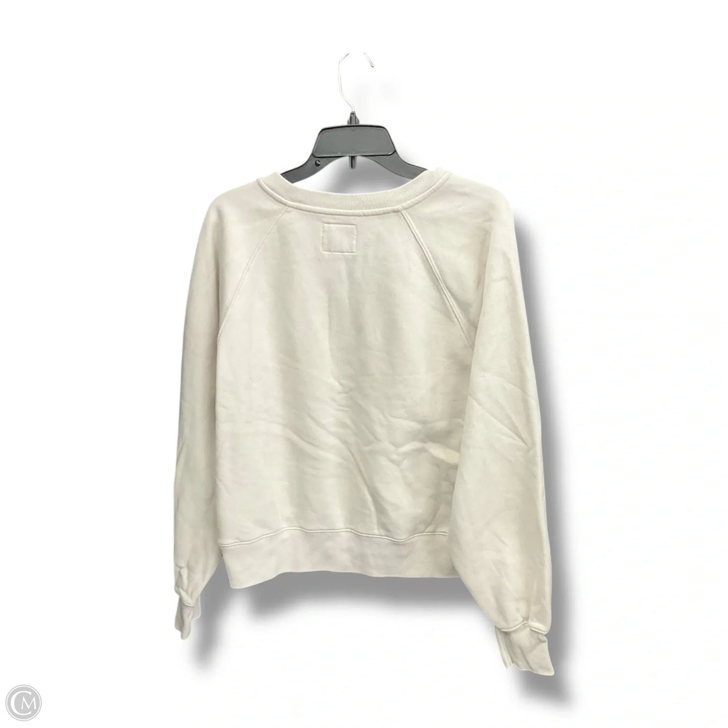 Sweatshirt Crewneck By Abercrombie And Fitch In Ivory, Size: M