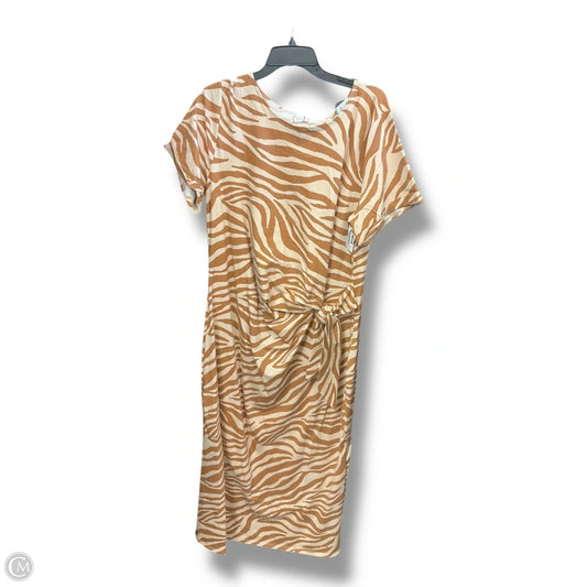 Dress Casual Maxi By Maurices In Brown & Tan, Size: Xxl