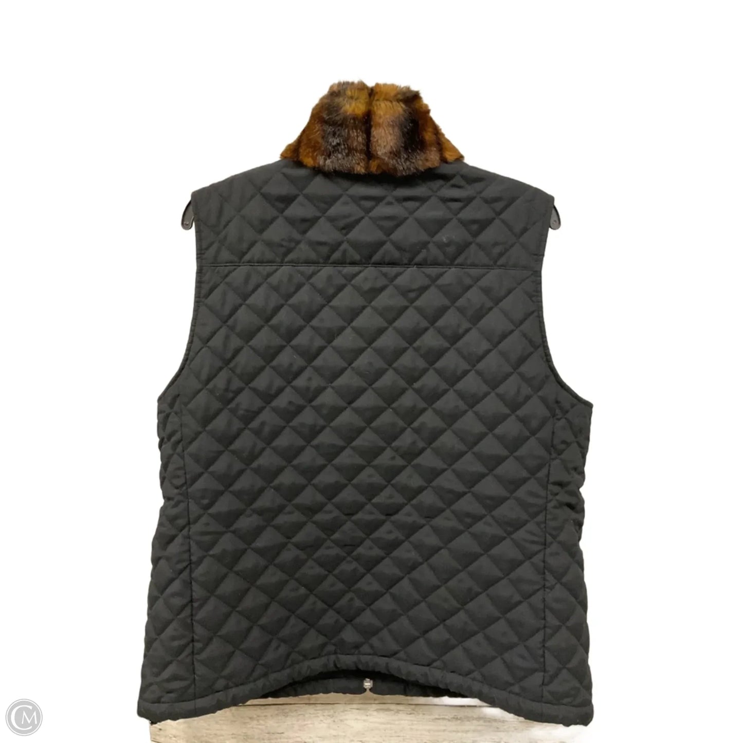Vest Puffer & Quilted By Lauren By Ralph Lauren In Black, Size: L