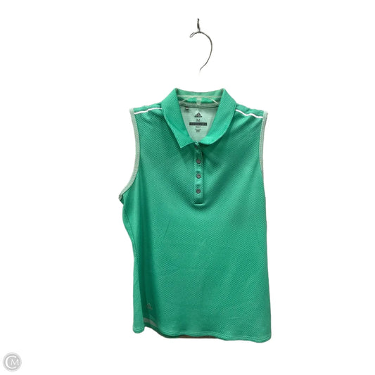 Athletic Tank Top By Adidas In Green, Size: M