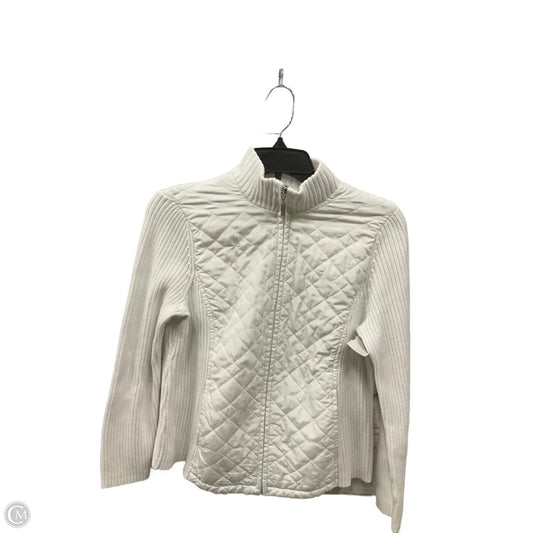Athletic Jacket By Croft And Barrow In White, Size: Sp