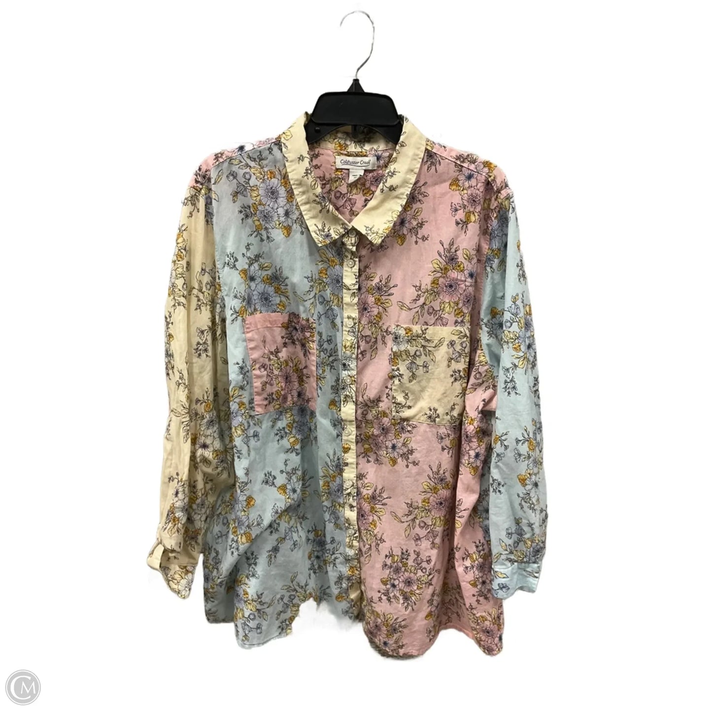 Blouse Long Sleeve By Coldwater Creek In Floral Print, Size: 2x