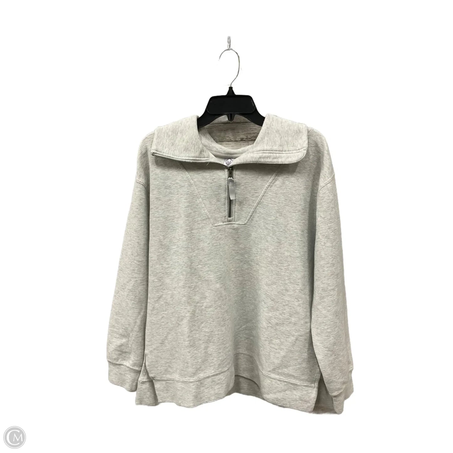 Sweatshirt Collar By Te Verde In Grey, Size: L