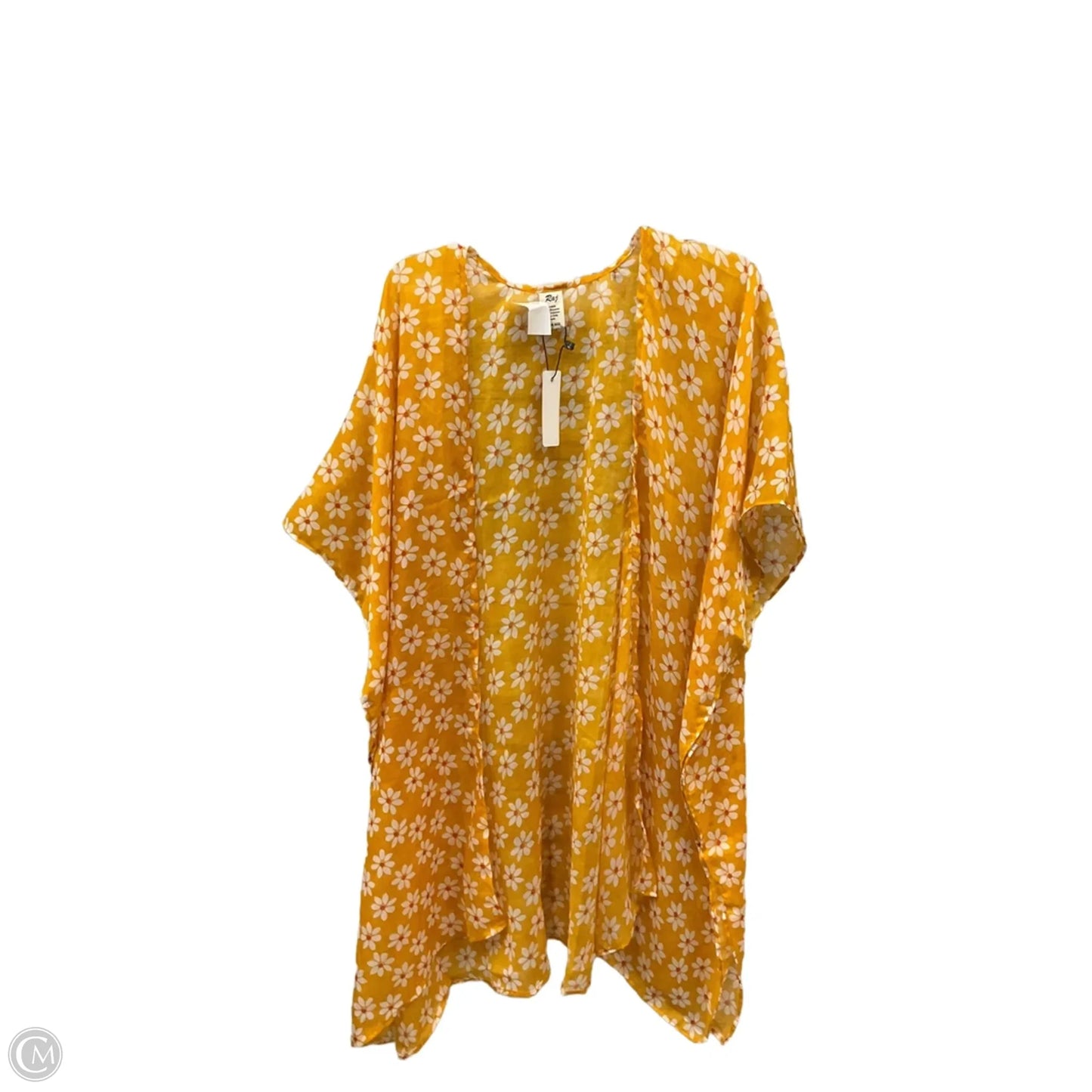 Swimwear Cover-up By Clothes Mentor In Yellow, Size: Osfm