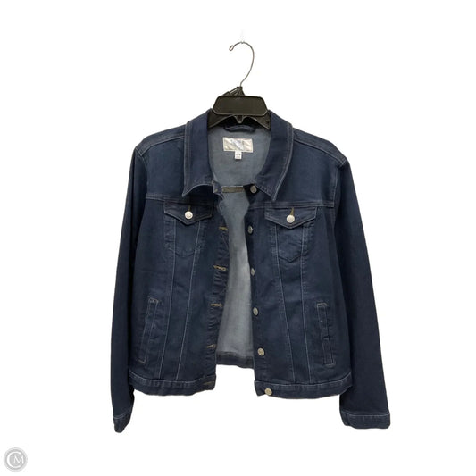 Jacket Denim By Time And Tru In Blue Denim, Size: L