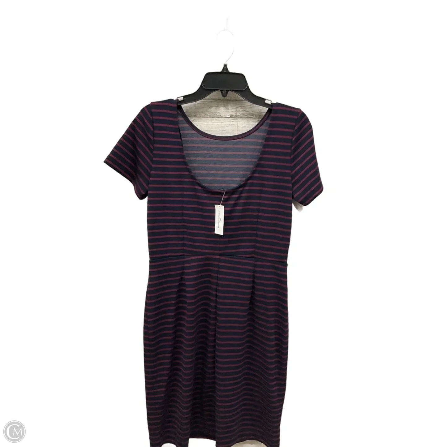Dress Casual Midi By Banana Republic In Striped Pattern, Size: M