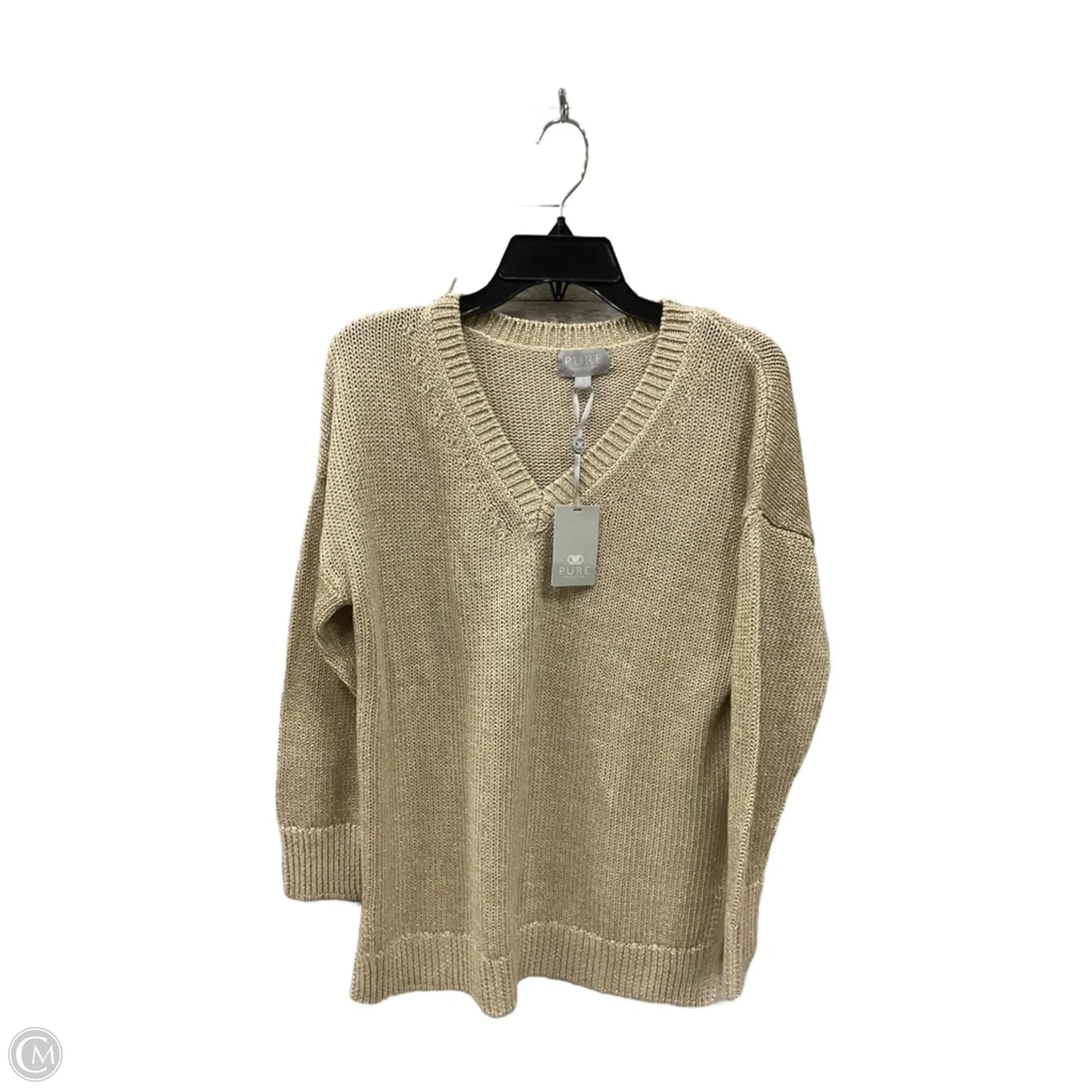 Sweater By Clothes Mentor In Gold, Size: S