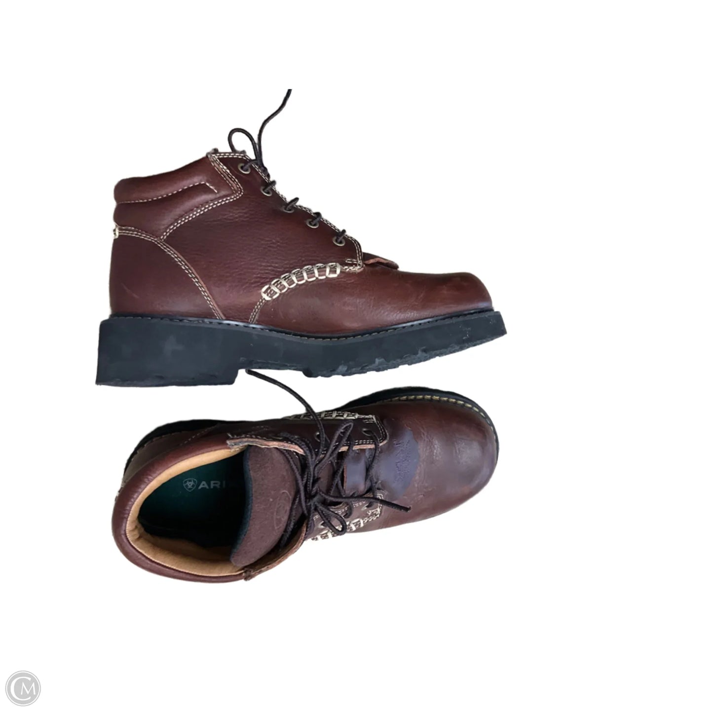 Boots Leather By Ariat In Brown, Size: 9