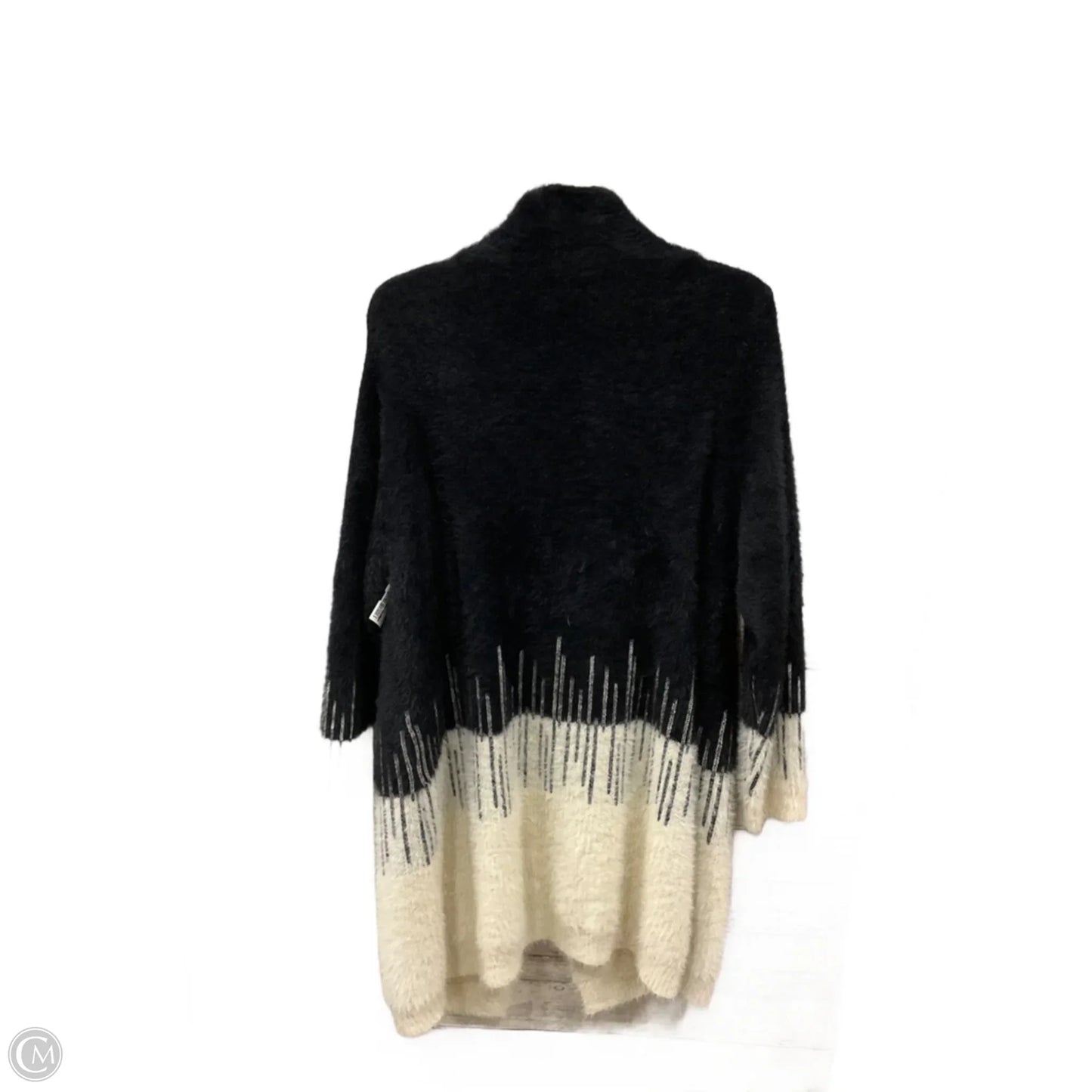 Cardigan By Clothes Mentor In Black & Cream, Size: Xl