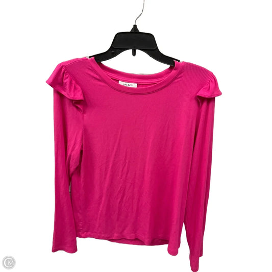 Top Long Sleeve By On 34th In Pink, Size: L