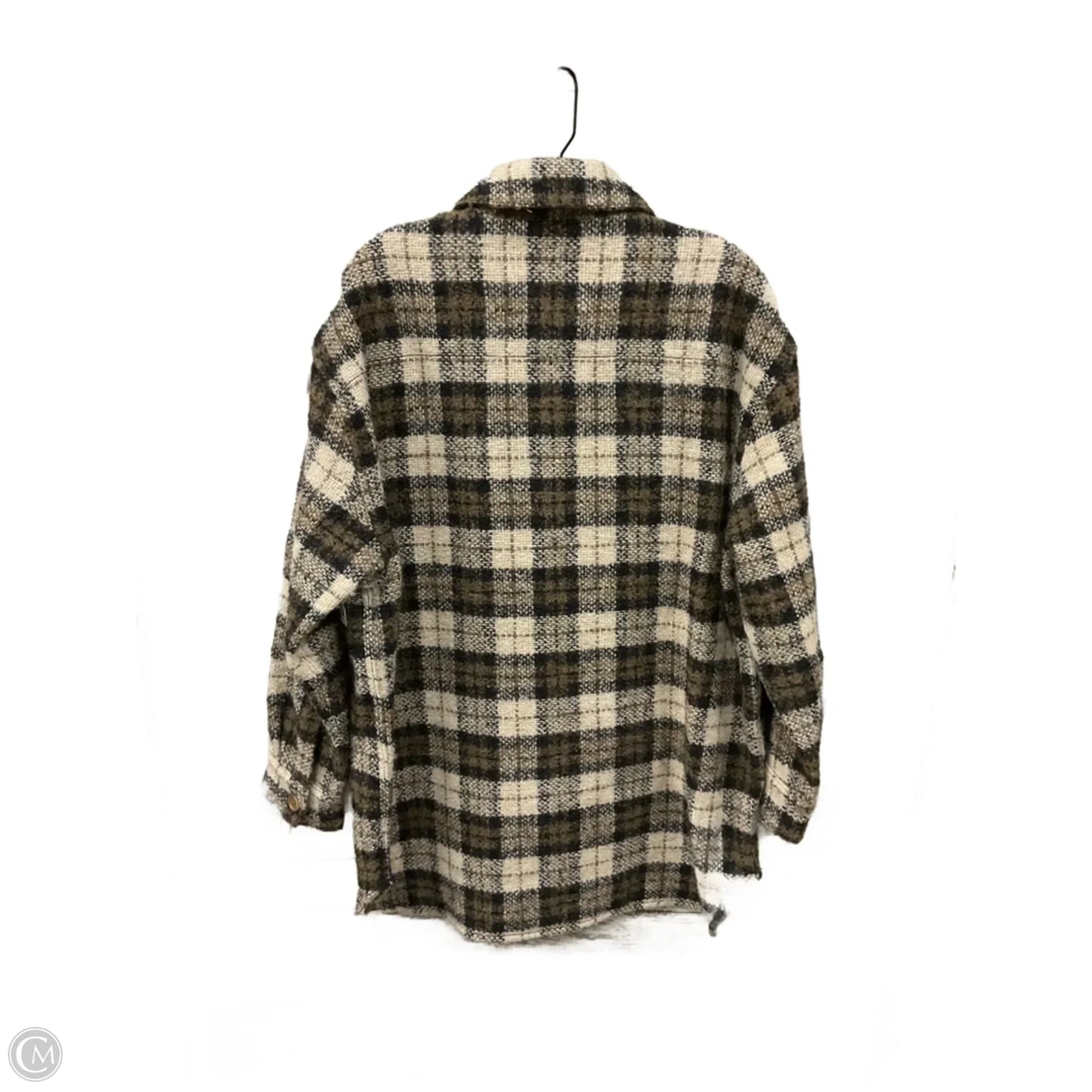 Jacket Shirt By Banana Republic In Brown, Size: M