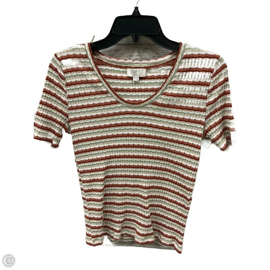 Top Short Sleeve Basic By Loft In Multi-colored, Size: Lp
