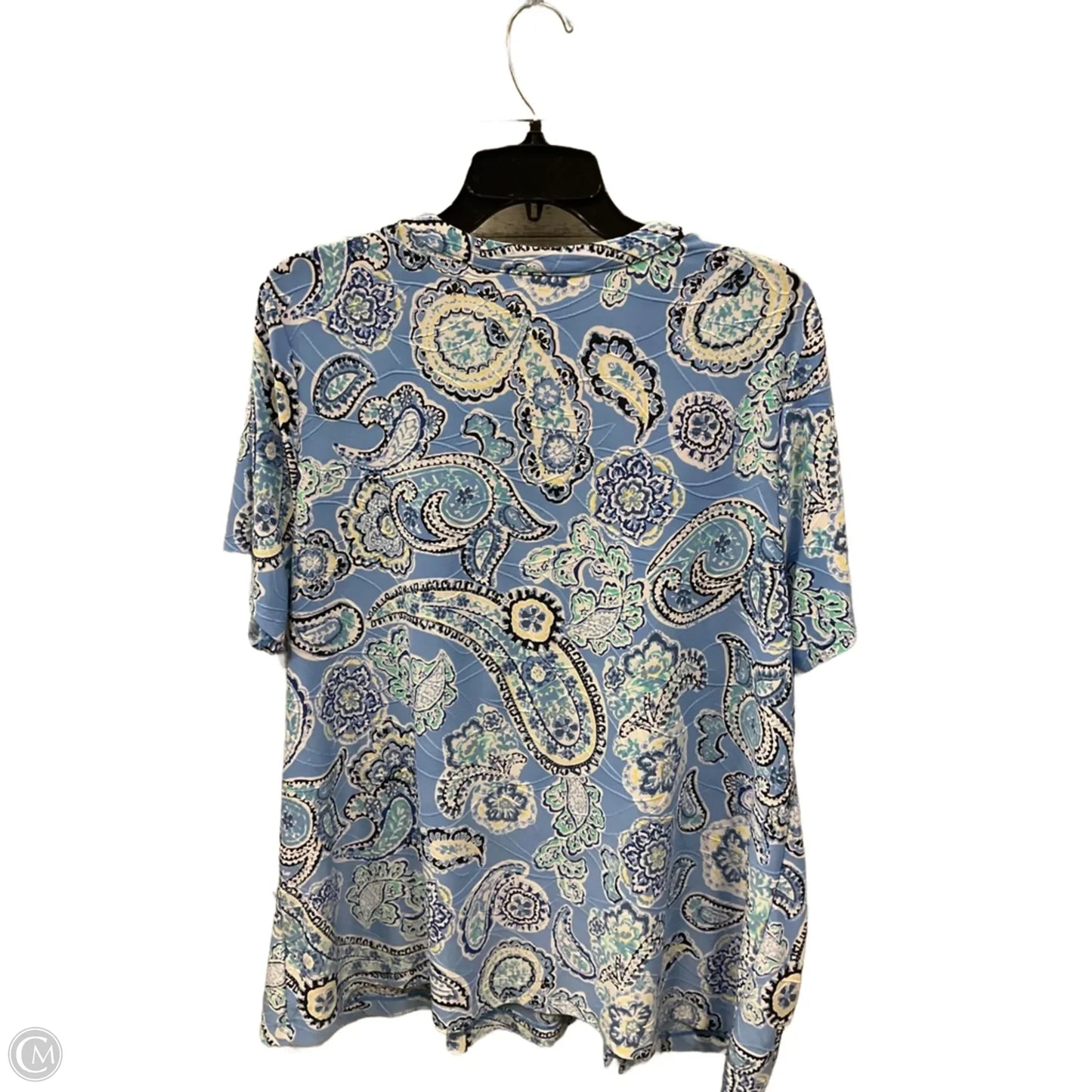 Top Short Sleeve By Croft And Barrow In Blue, Size: 1x