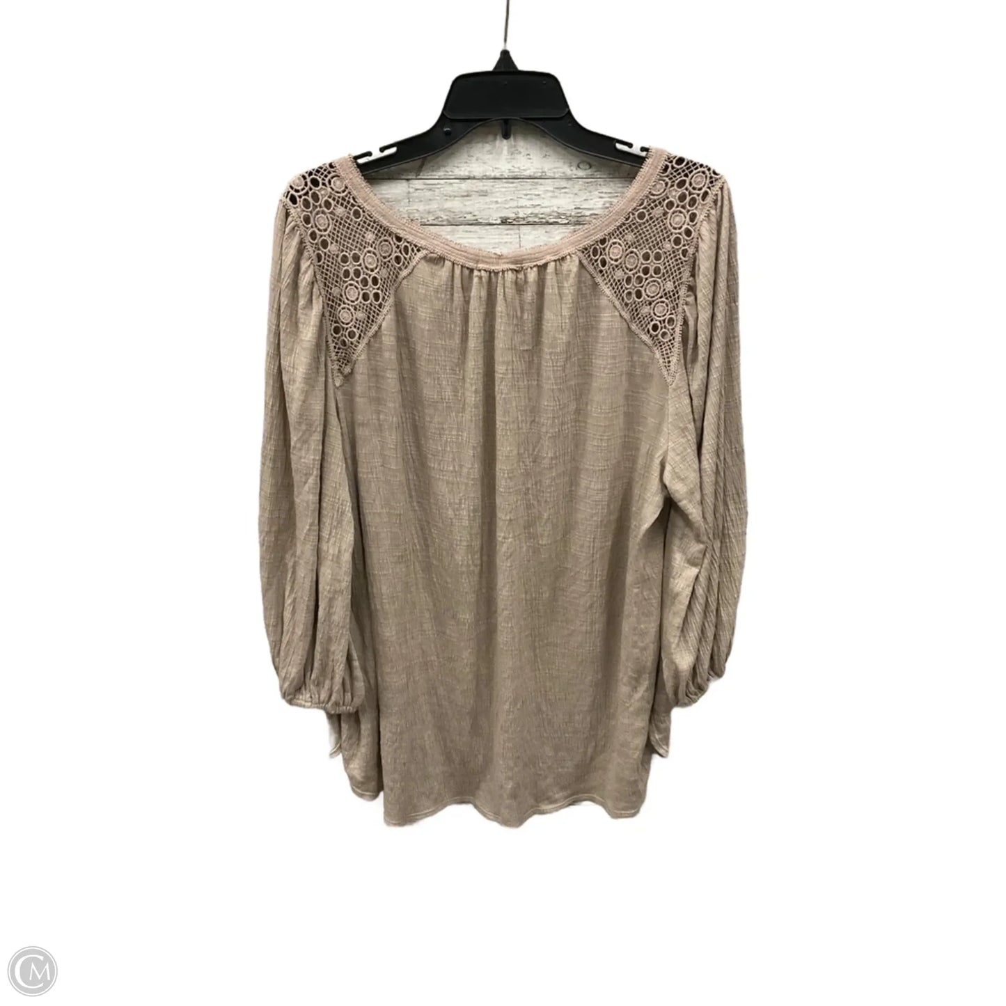 Top 3/4 Sleeve By Max Studio In Grey, Size: 2x