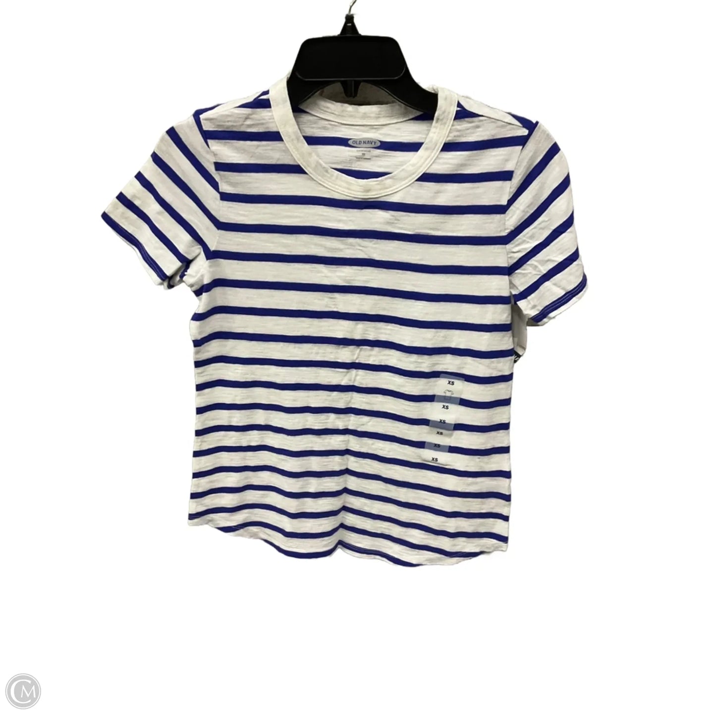 Top Short Sleeve By Old Navy In Striped Pattern, Size: Xs