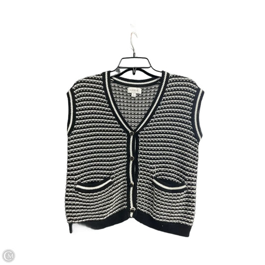 Vest Sweater By Evereve In Black & White, Size: S