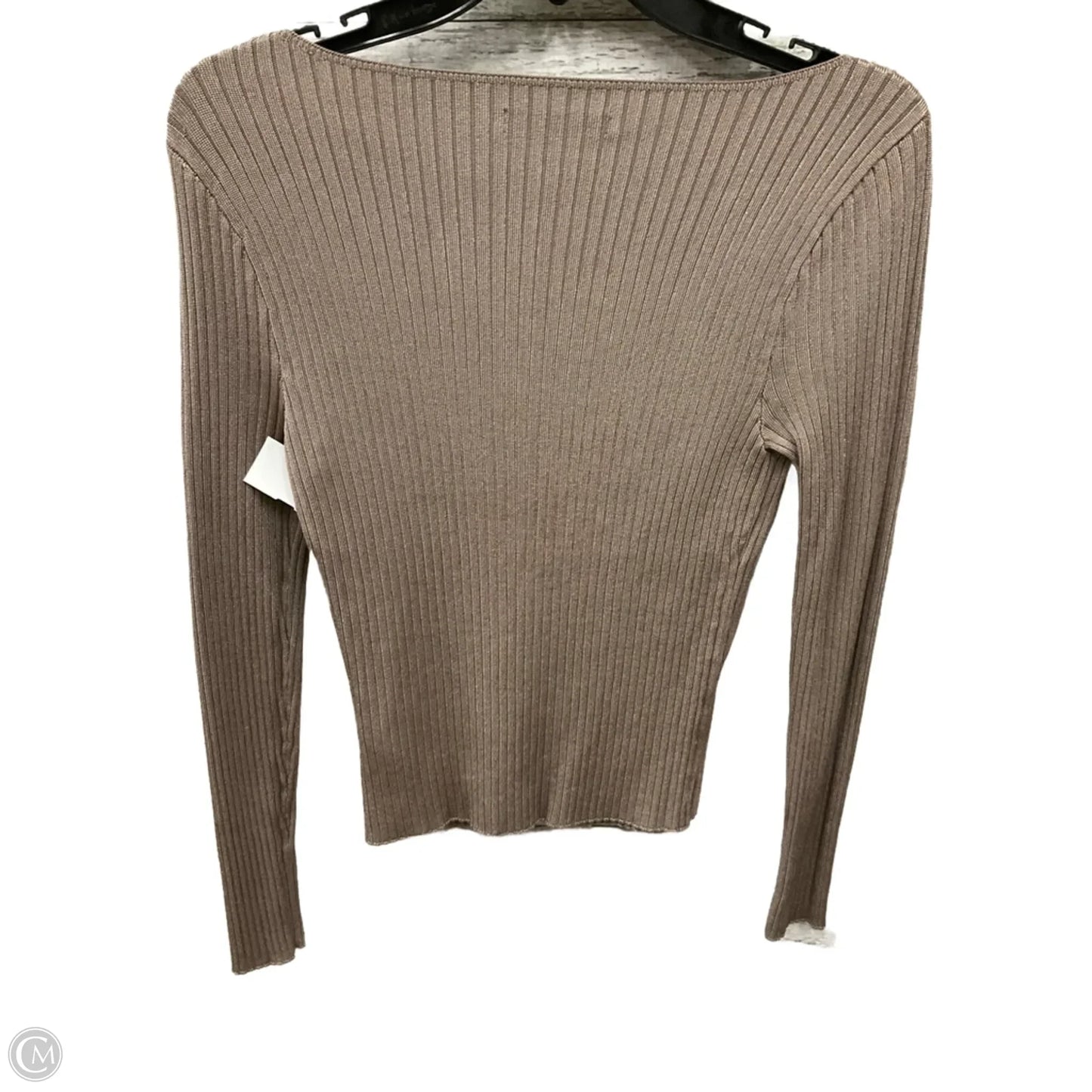 Top Long Sleeve By Abercrombie And Fitch In Grey, Size: M