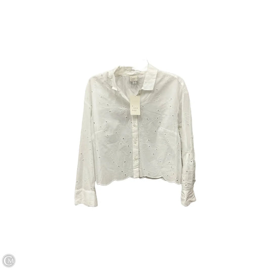 Blouse Long Sleeve By A New Day In White, Size: M