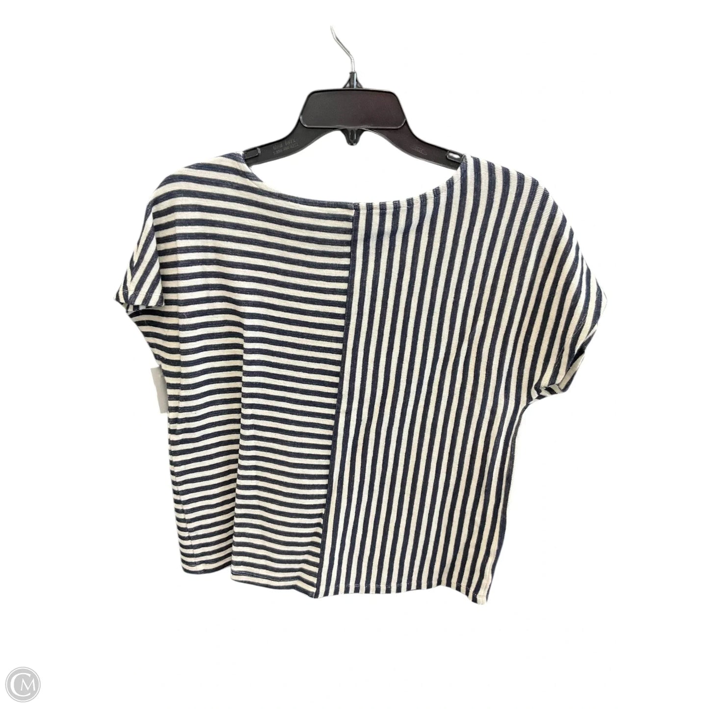 Top Short Sleeve By Loft In Striped Pattern, Size: L