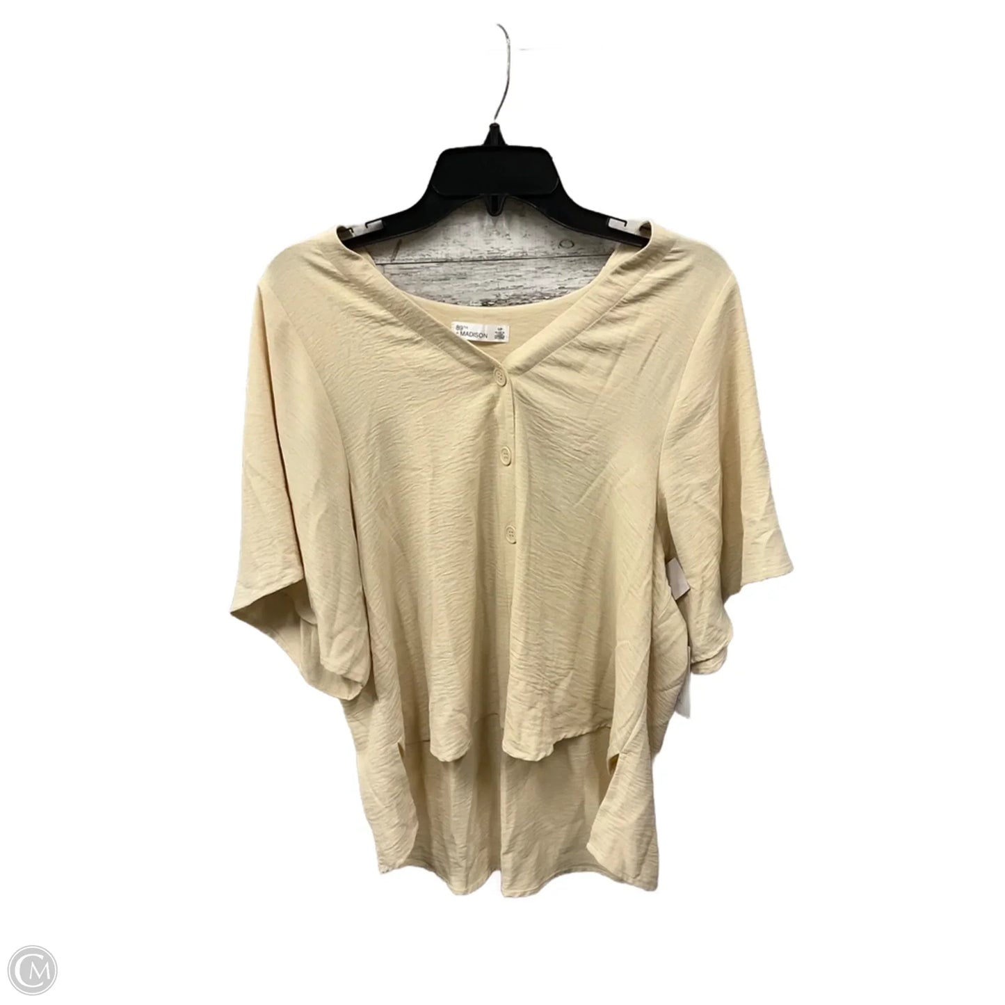 Top Short Sleeve Basic By 89th And Madison In Yellow, Size: Sp