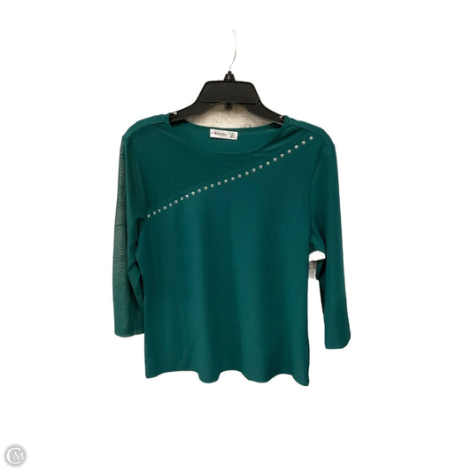 Top 3/4 Sleeve Basic By 89th And Madison In Green, Size: M