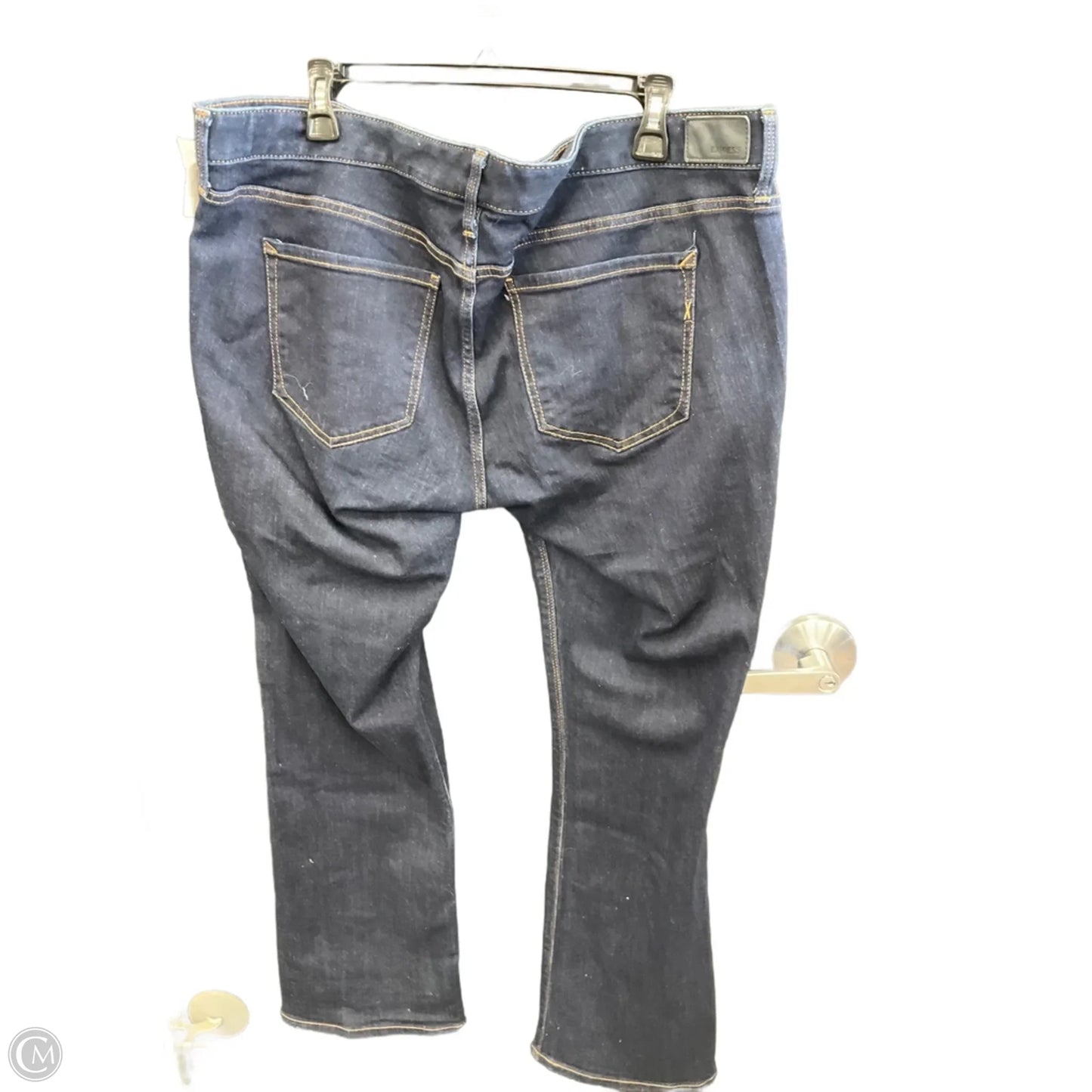 Jeans Straight By Express In Blue Denim, Size: 16