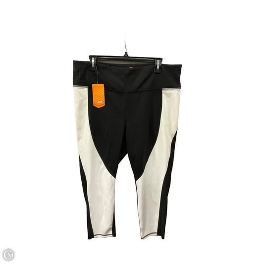 Athletic Leggings Capris By Avia In Black & White, Size: Xxl