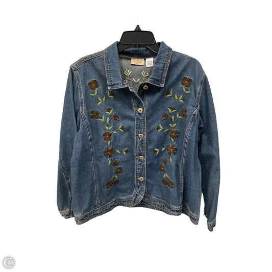 Jacket Denim By Clothes Mentor In Blue Denim, Size: L