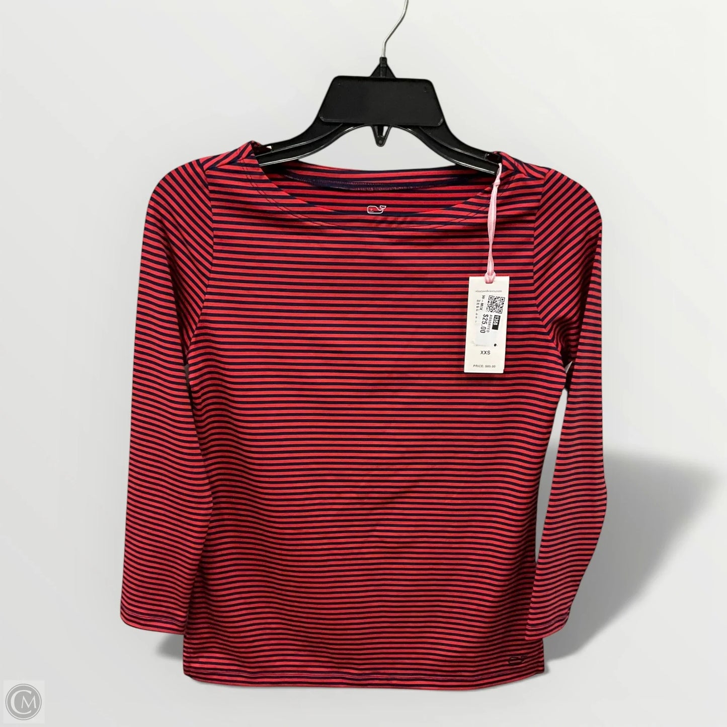 Top Long Sleeve Basic By Vineyard Vines In Striped Pattern, Size: Xxs