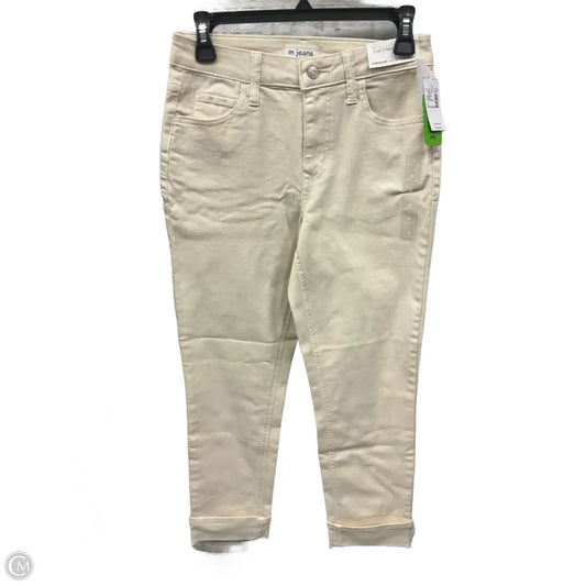 Jeans Straight By Maurices In Cream Denim, Size: 4