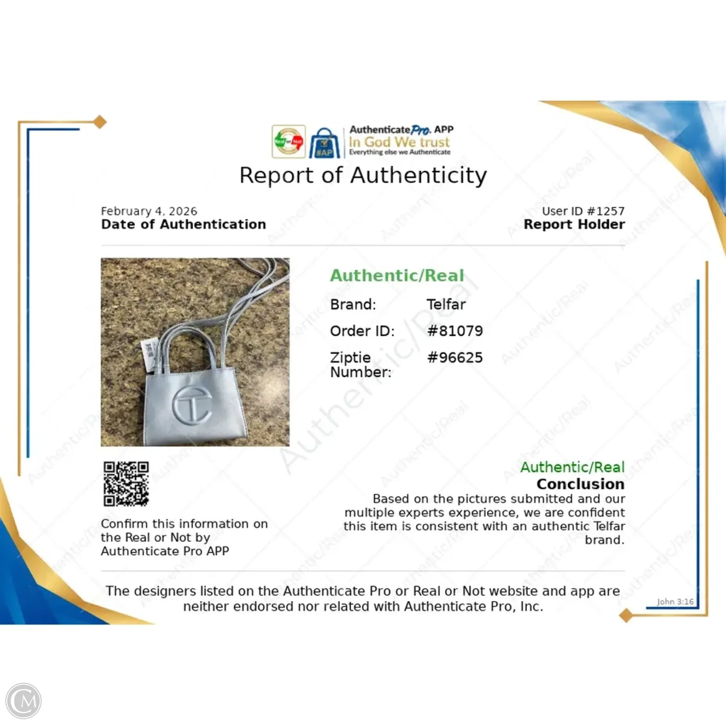 Crossbody Designer By Telfar, Size: Small