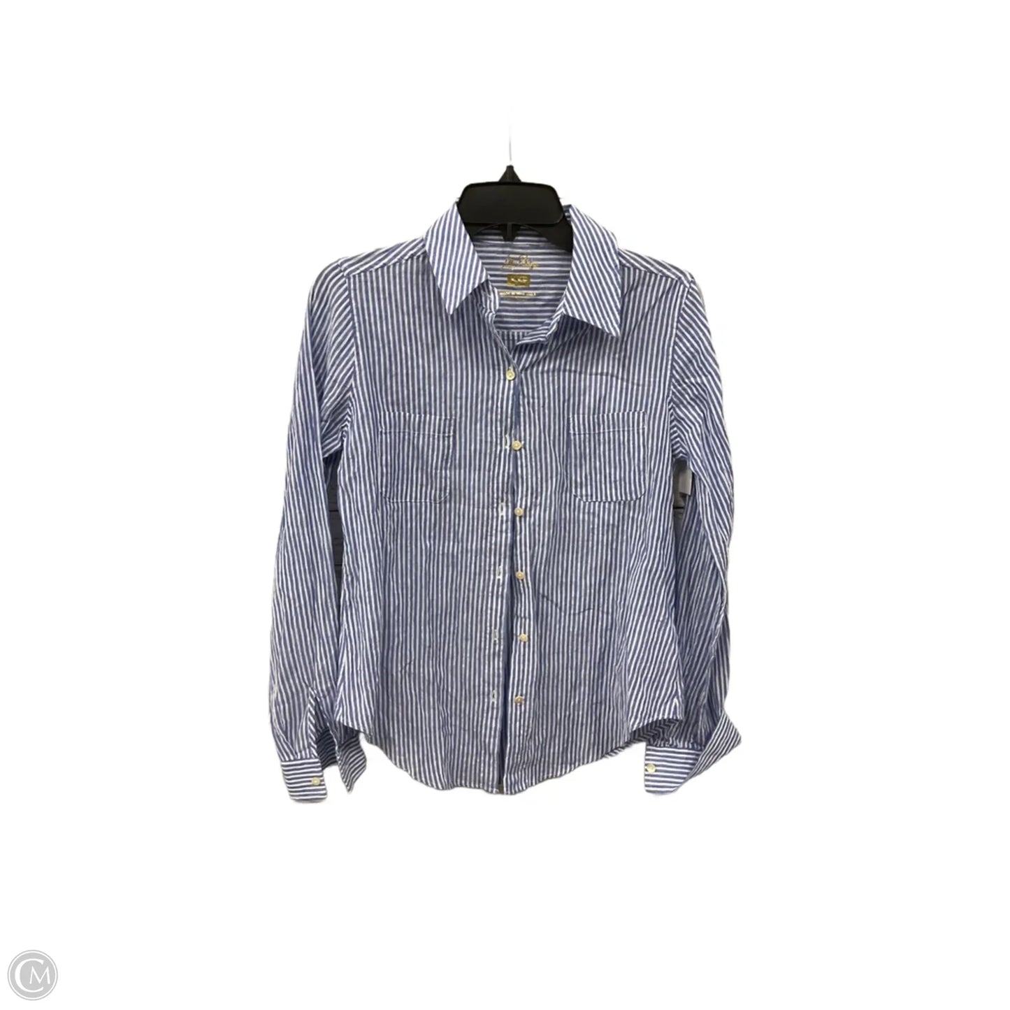 Blouse Designer By Lilly Pulitzer In Blue, Size: Xxs