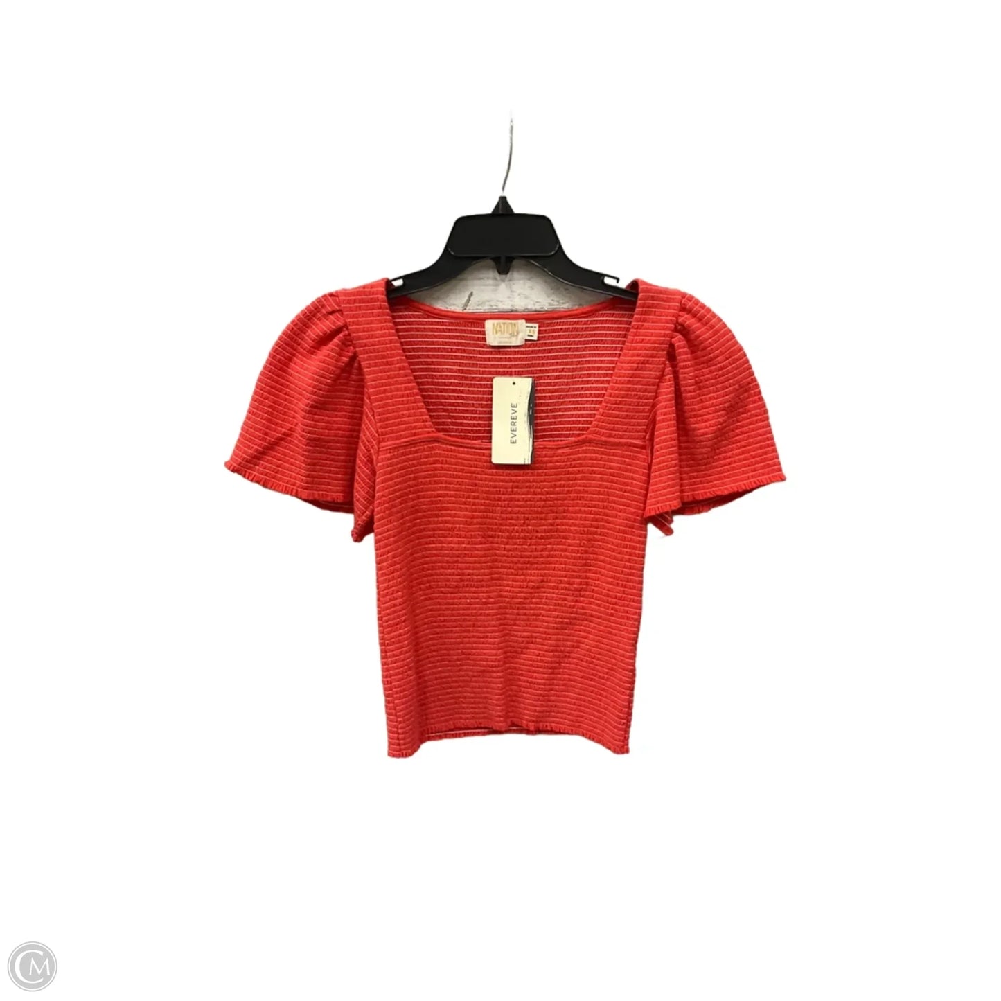 Top Short Sleeve By Nation In Orange, Size: Xs