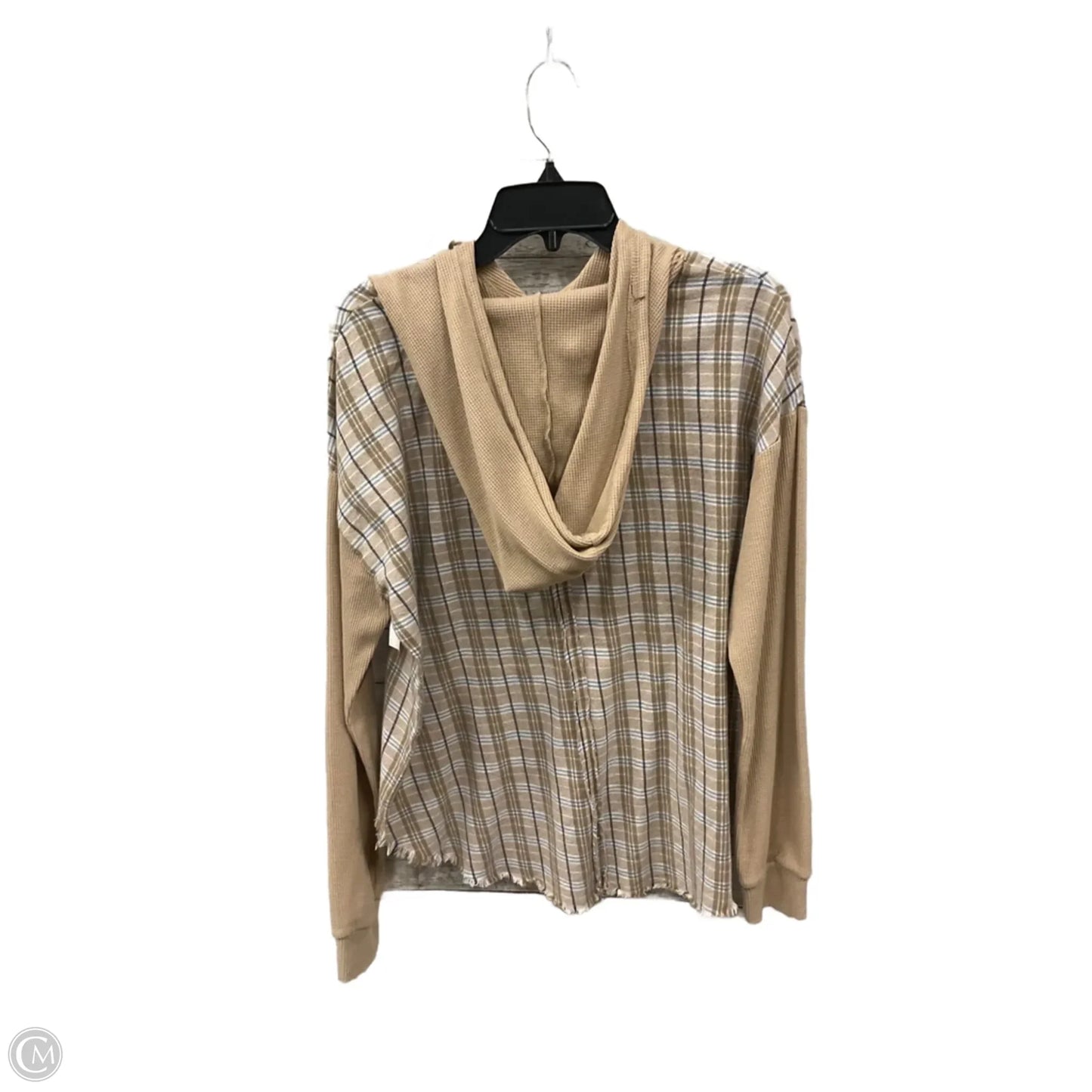 Sweatshirt Hoodie By Bke In Tan, Size: S