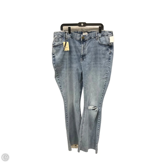 Jeans Wide Leg By River Island In Blue Denim, Size: 24