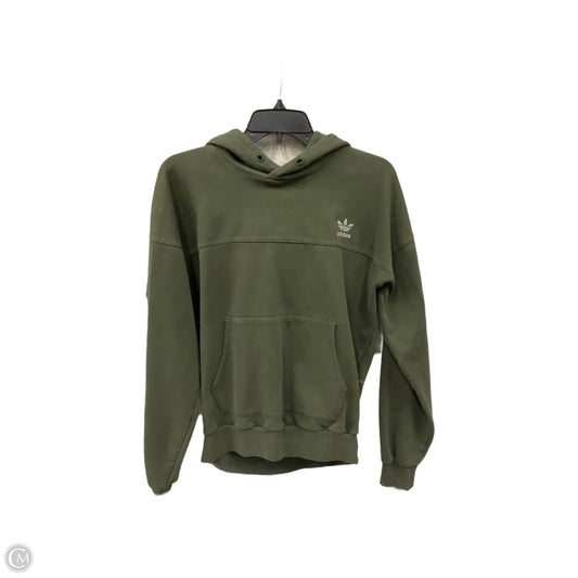 Athletic Sweatshirt Hoodie By Adidas In Green, Size: S