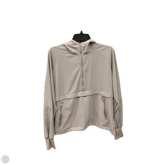 Athletic Jacket By H&m In Beige, Size: S