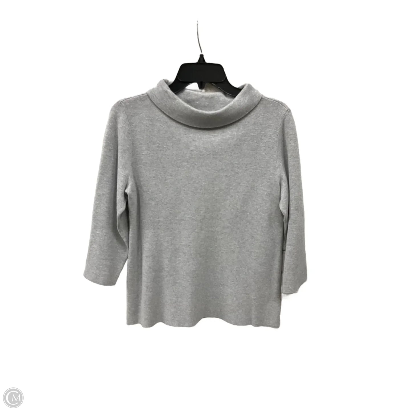 Top Long Sleeve By Talbots In Grey, Size: Mp