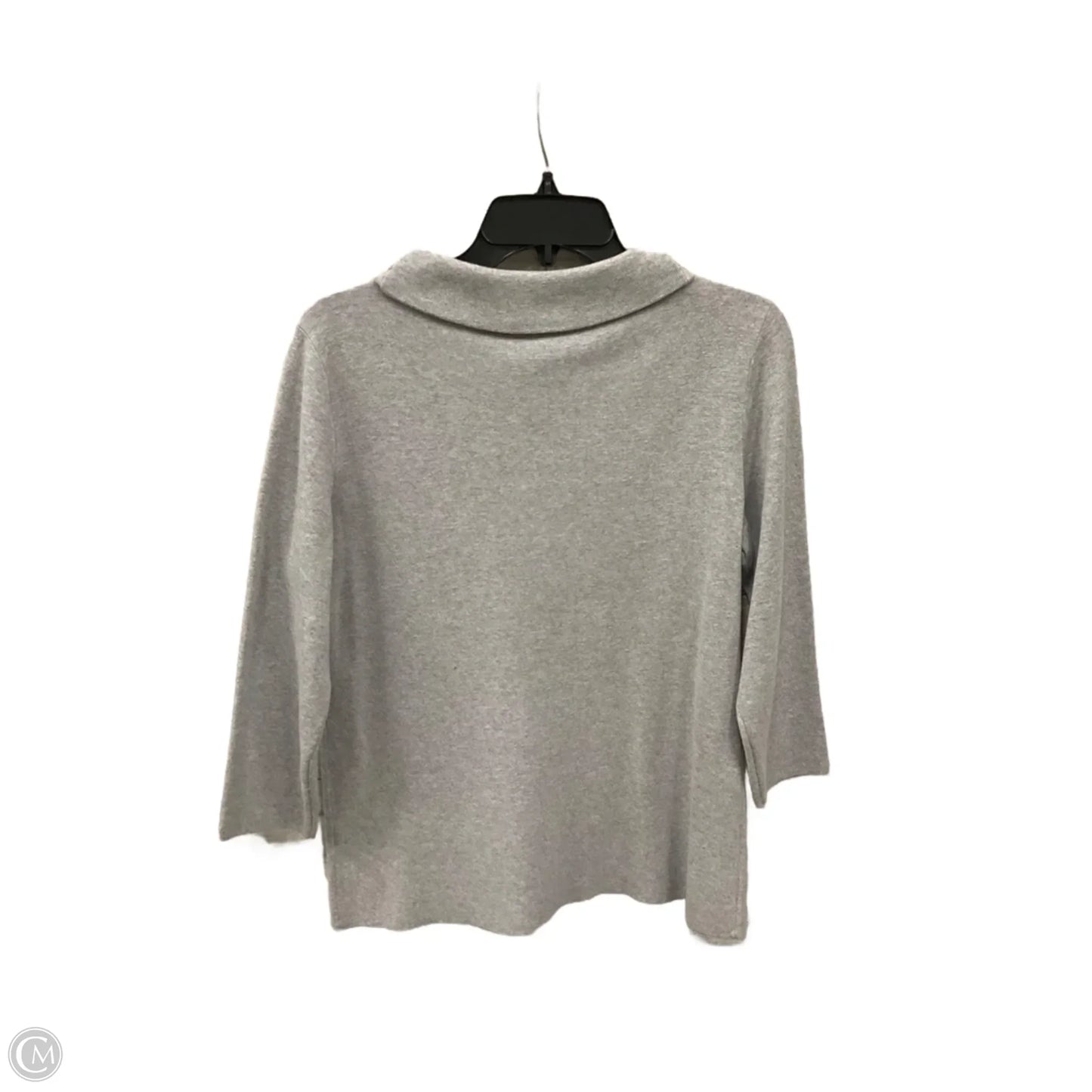 Top Long Sleeve By Talbots In Grey, Size: Mp