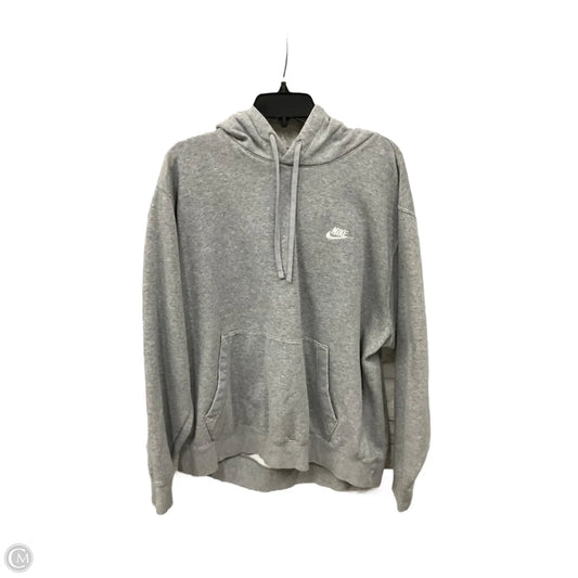 Athletic Sweatshirt Hoodie By Nike Apparel In Grey, Size: Xl