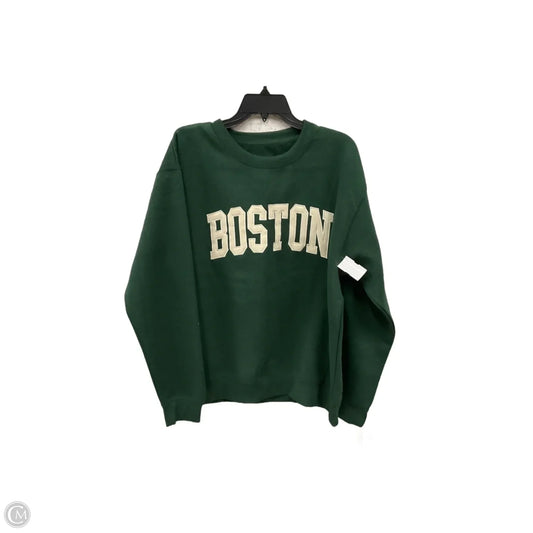 Sweatshirt Crewneck By Clothes Mentor In Green, Size: Xl