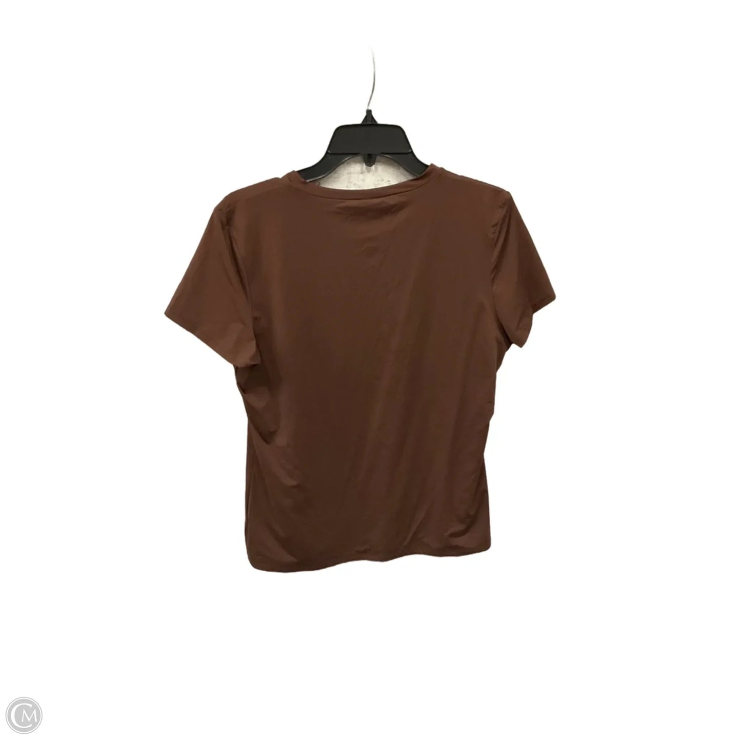 Top Short Sleeve Basic By Pink In Brown, Size: Xxl