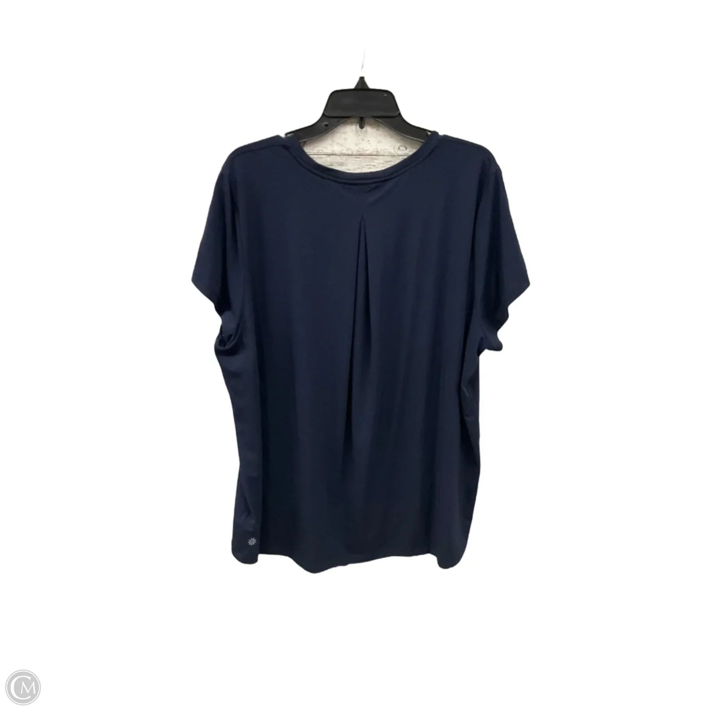 Top Short Sleeve By Athleta In Navy, Size: L