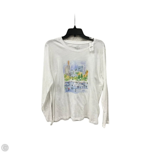 Top Long Sleeve Basic By J. Crew In White, Size: Xl