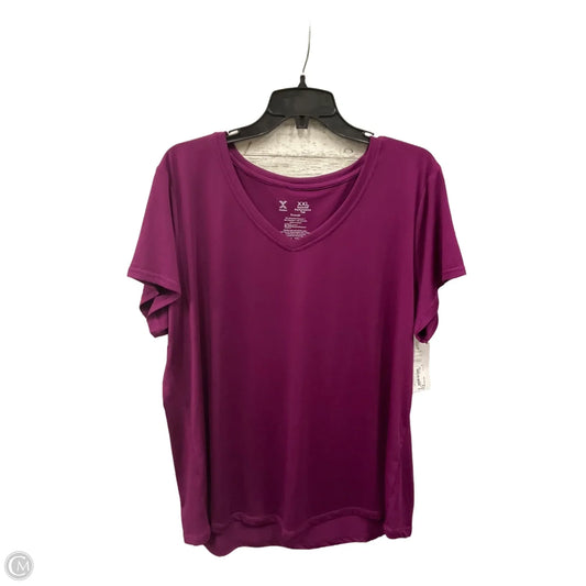 Athletic Top Short Sleeve By Xersion In Purple, Size: Xxl