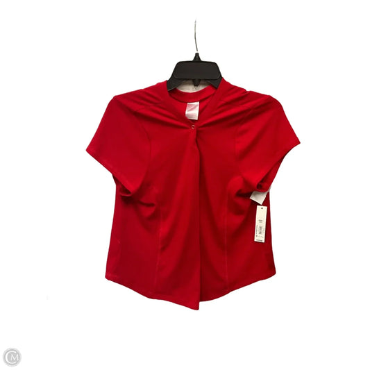 Top Short Sleeve Basic By No Boundaries In Red, Size: 1x