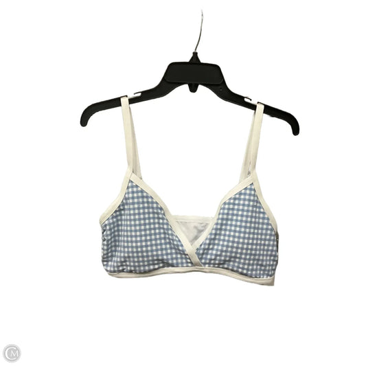 Swimsuit Top By Clothes Mentor In Blue & White, Size: Xl